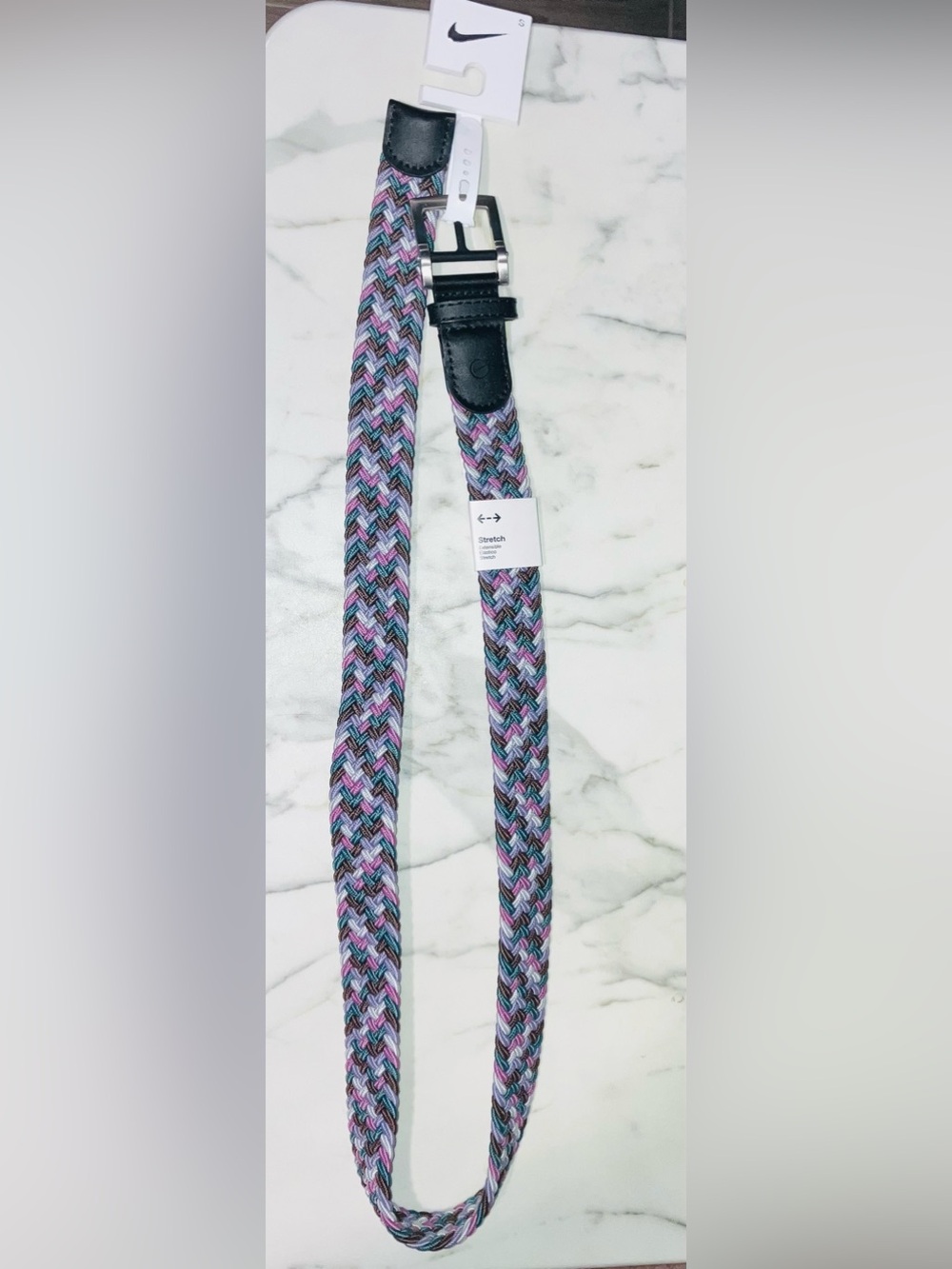 Nike Stretch Braided Elastic Belt size small